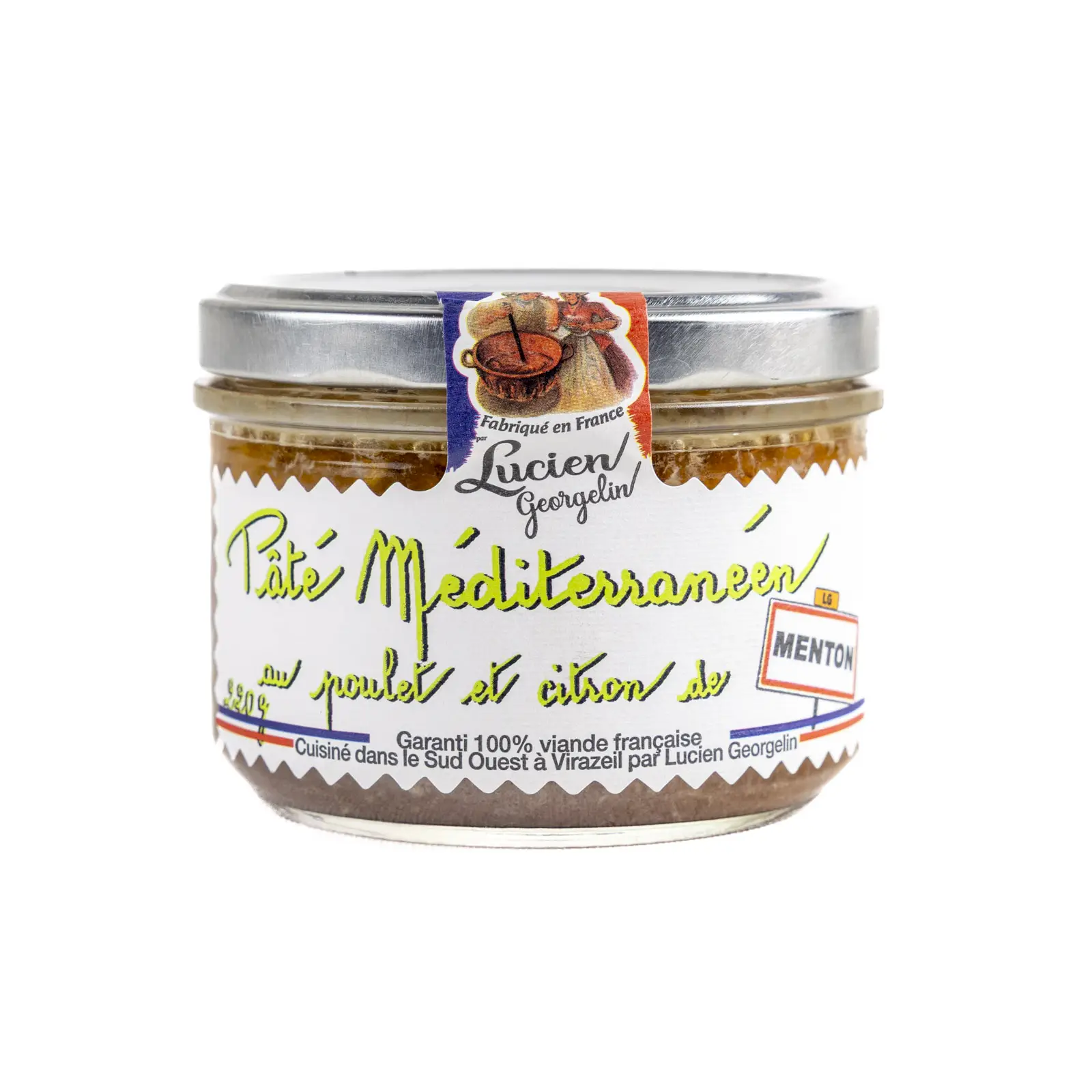 Chicken pâté spiced with menthone lemon 220g