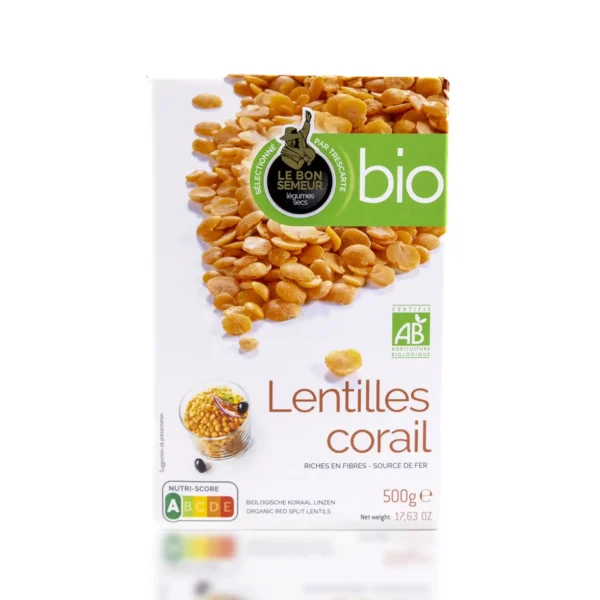 le bon semeur red organic lentils 500g 1