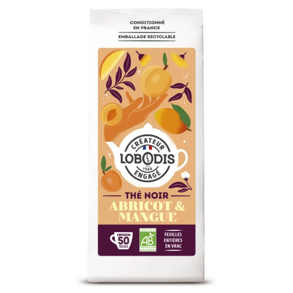 organic black tea with mango and apricot 80g