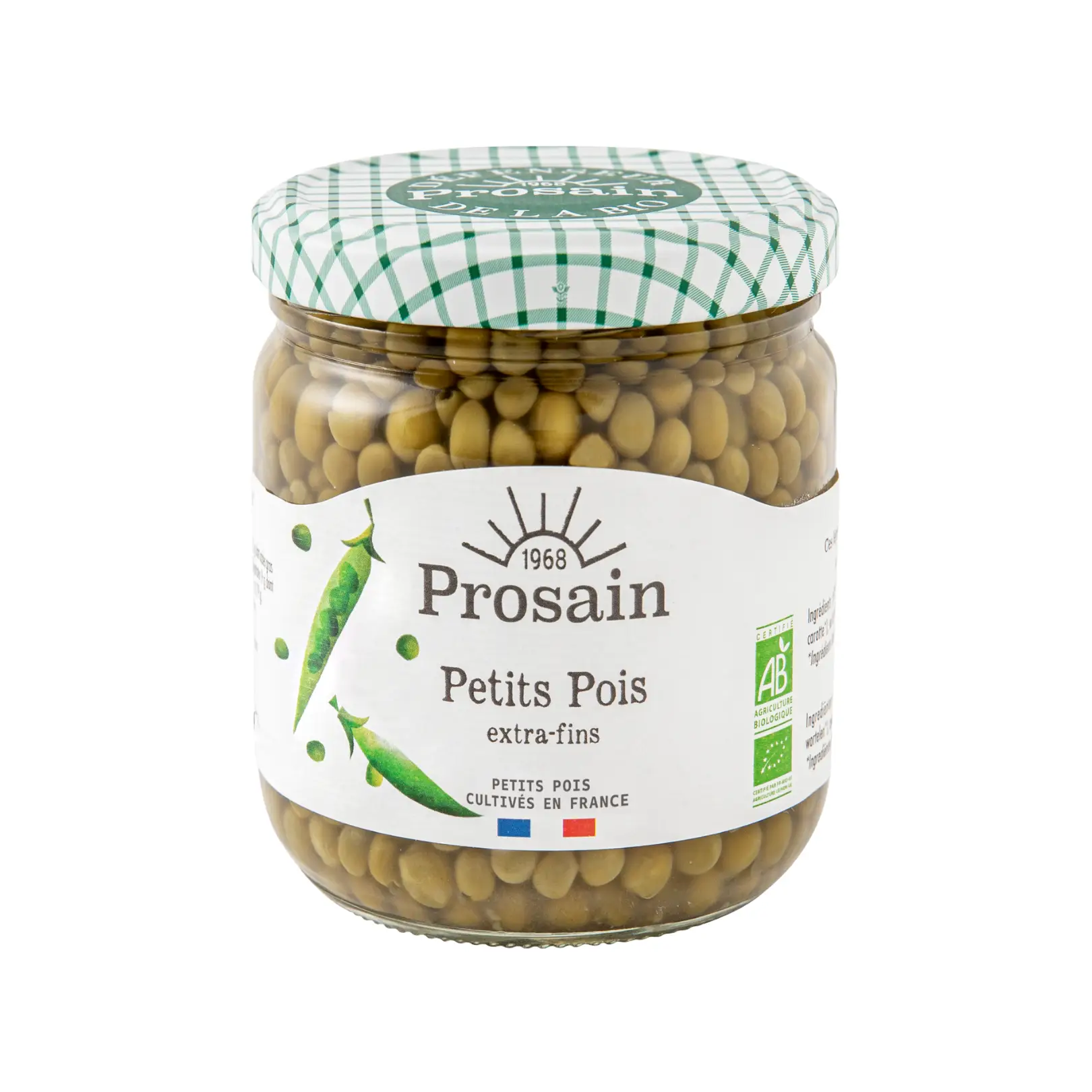 French organic peas extra fines 190g