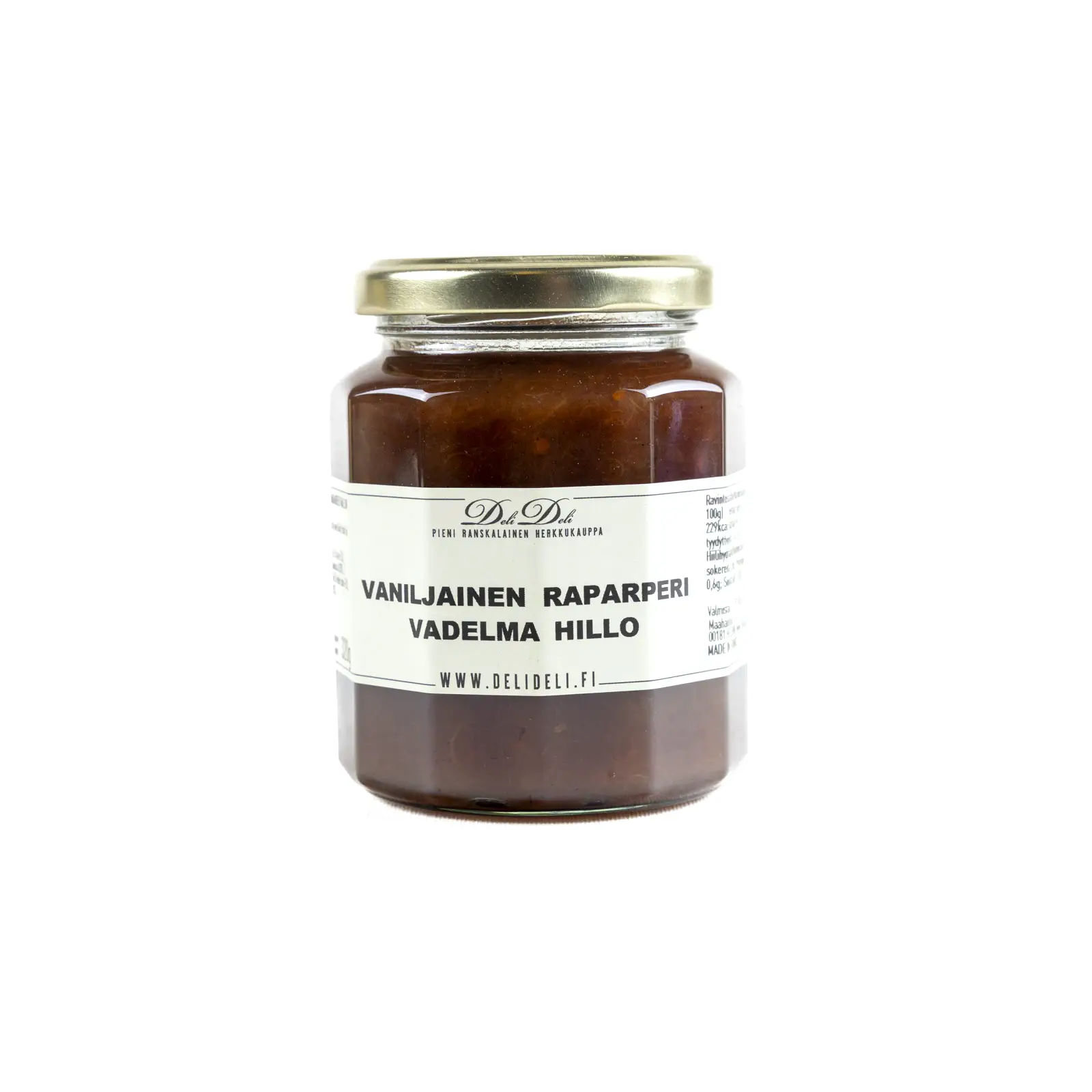 vanilla raspberry rhubarb jam 320g