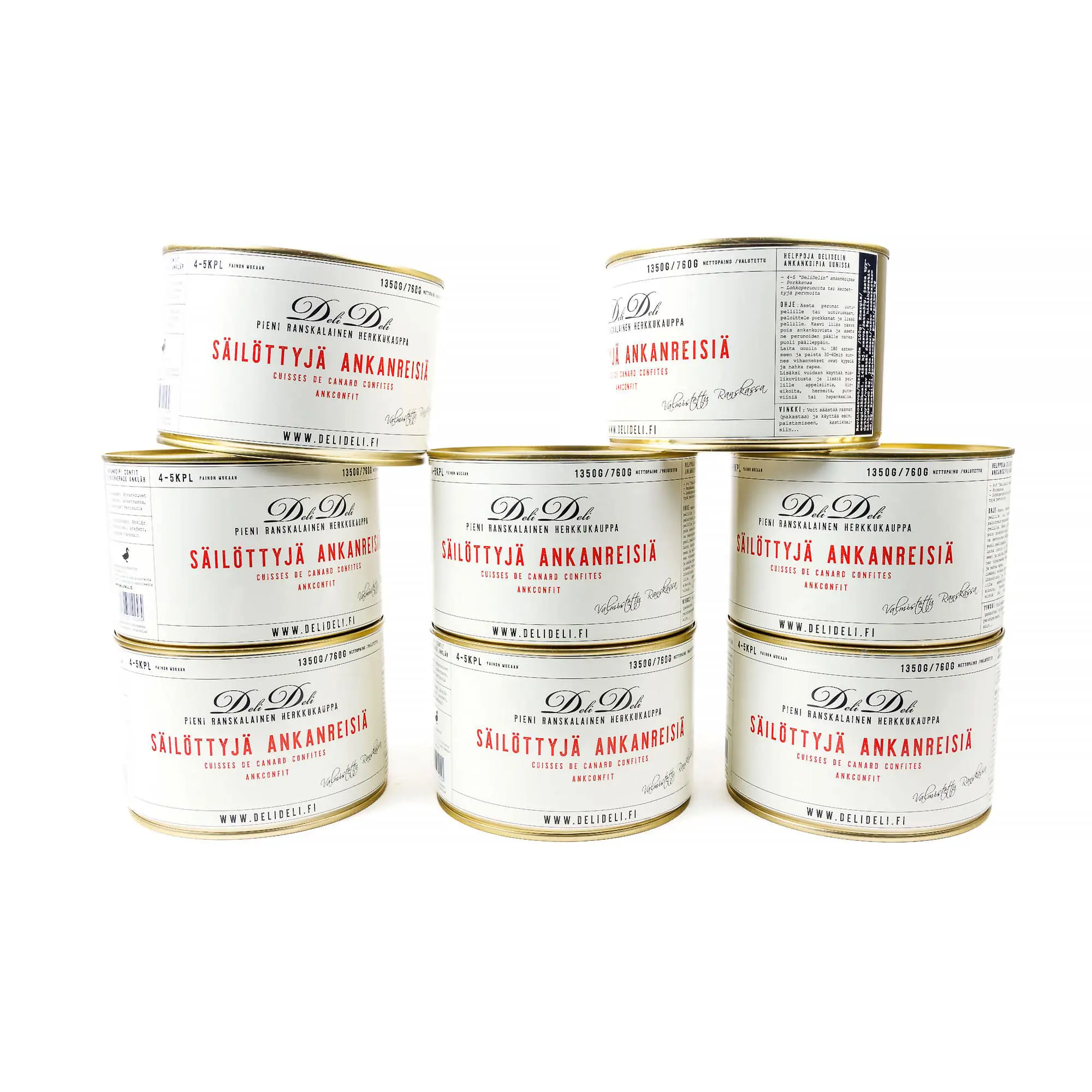 Ankankoivet, confit de canard, 4-5 kpl, 1350 g - Image 2