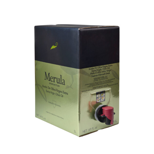 merula extra Virgin olive oil bag in a box 5000ml