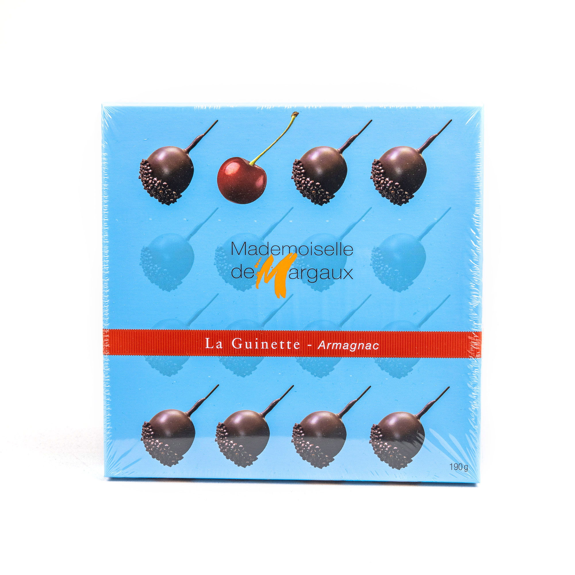 La Guinette-körsbär i mörk choklad