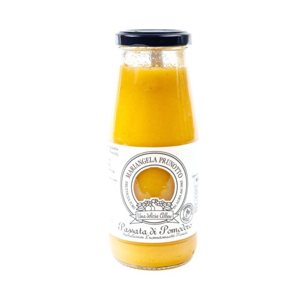 organic yellow tomato passata 425g min