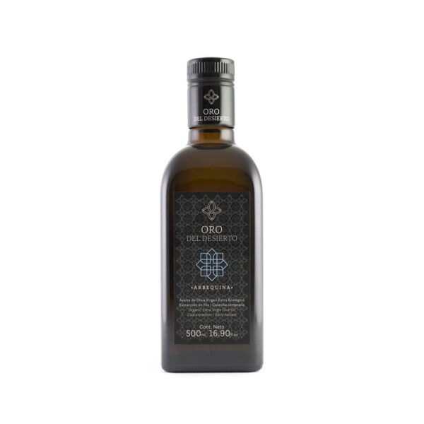 Arbequina extra virgin olive oil Oro del deserto organic 500 ml min