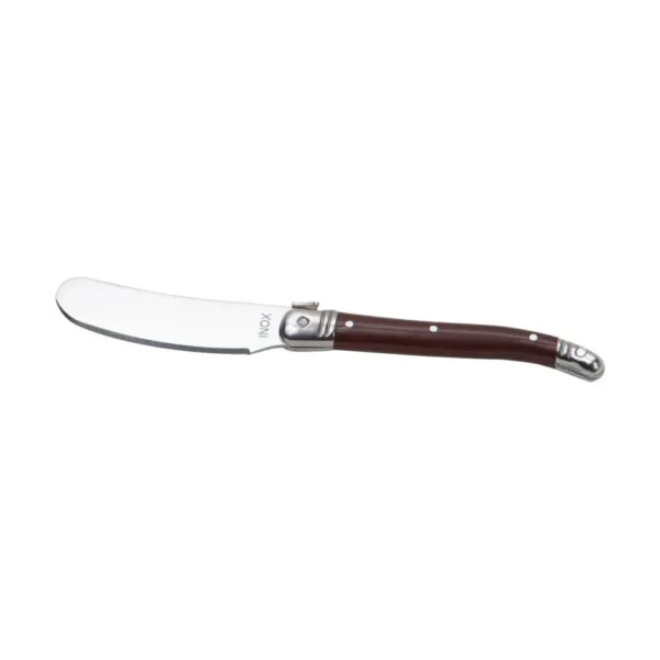 tartineur inox manche en plastique coloris marron